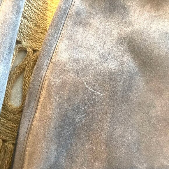 Tory Burch Over the Knee Suede Grey Flat Boots Size 10 - Picture 9 of 12